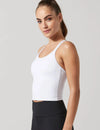 Active Stores - Lilybod Monica Cropped Shelf Bra Tank White - Lilybod