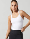 Active Stores - Lilybod Monica Cropped Shelf Bra Tank White - Lilybod