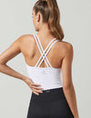 Active Stores - Lilybod Monica Cropped Shelf Bra Tank White - Lilybod