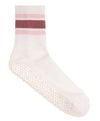 Active Stores - MOVEACTIVE CREW NON SLIP GRIP SOCKS - RIBBED SPORTY STRIPE BLUSH - MOVEACTIVE